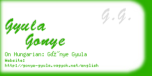 gyula gonye business card